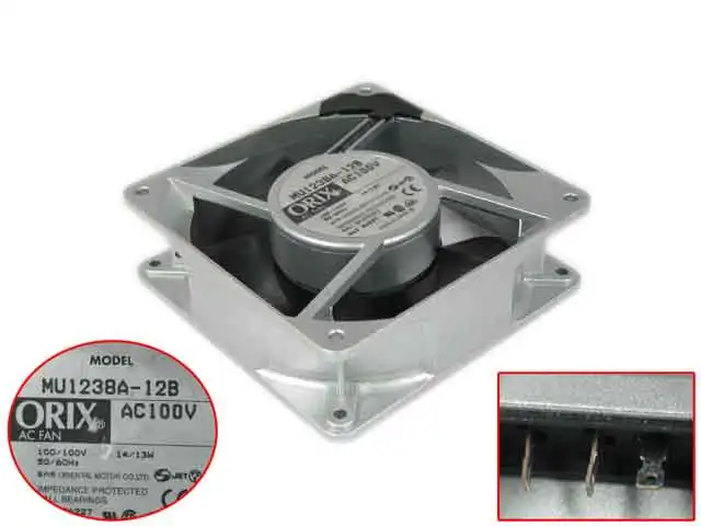 

ORIX MU1238A-12B AC 100V 13W 120x120x38mm Server Cooling Fan