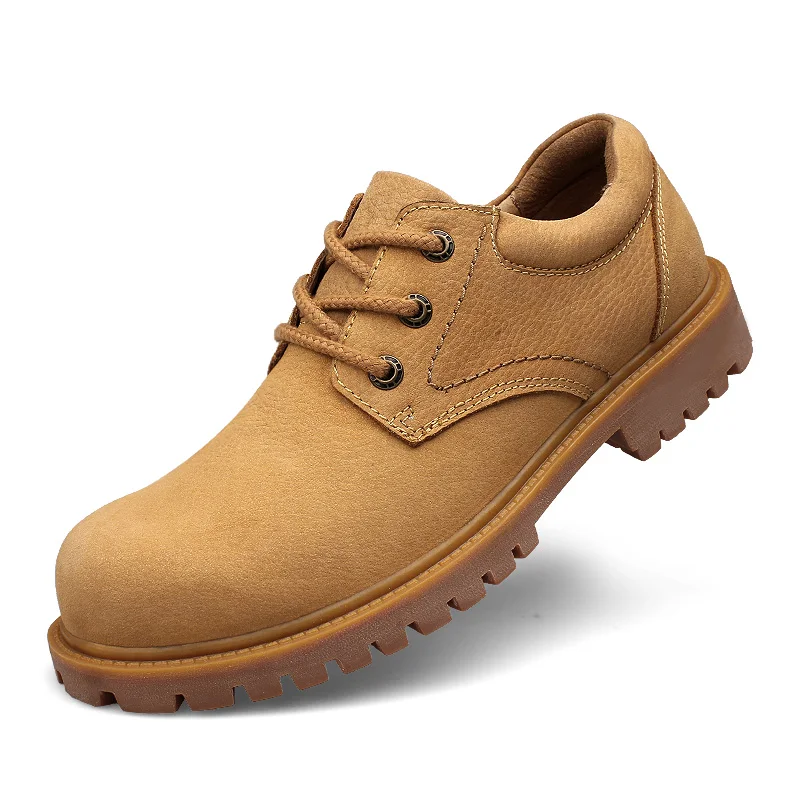 Autumn Genuine Leather Non Slip Work Shoes Men Working Werkschoenen Casual Plus Size 48 49