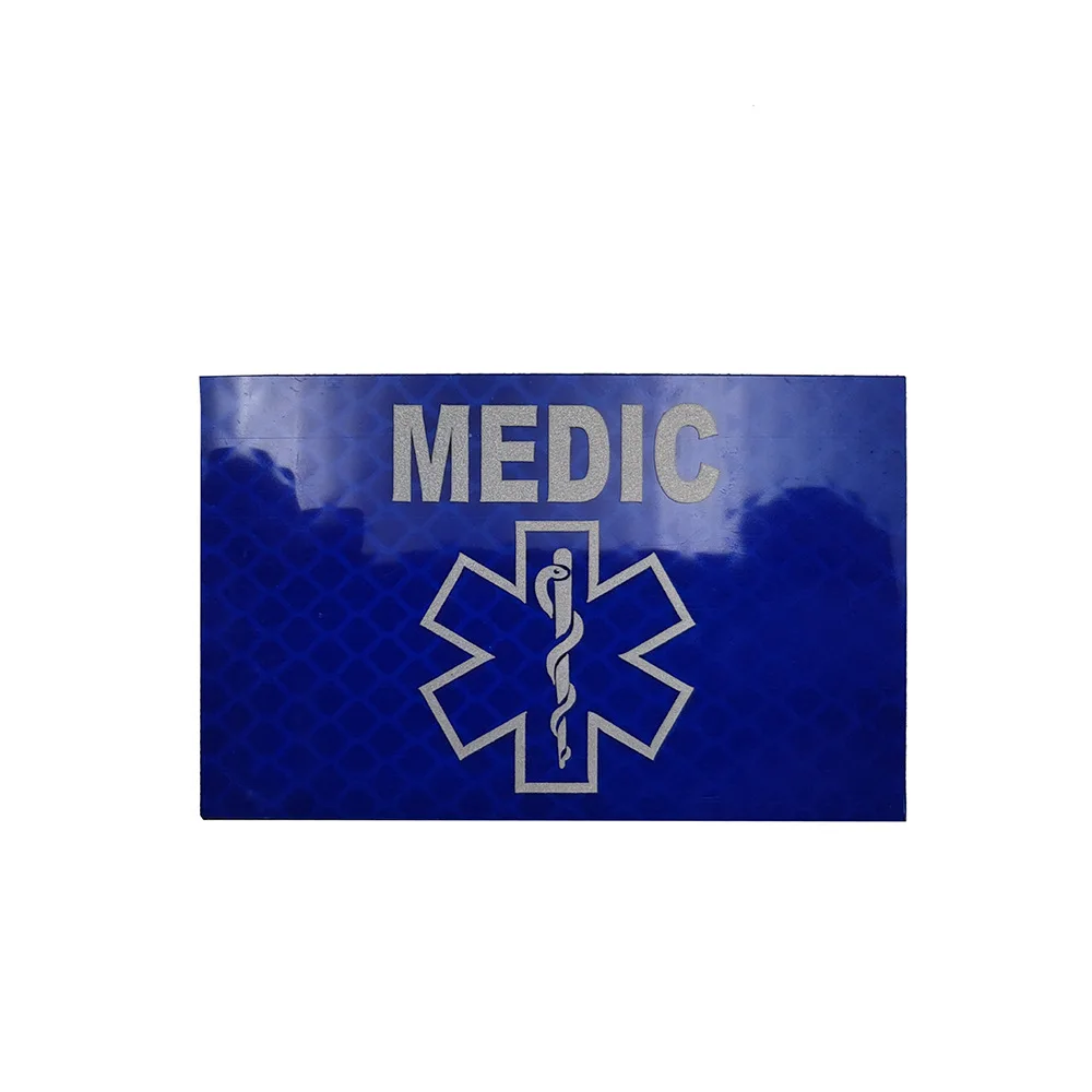 PARAMEDIC MEDIC EMT ECA Reflective IR Tactical Military Patches Emergency Rescue FIRST AID DOCTOR NURSE Applique