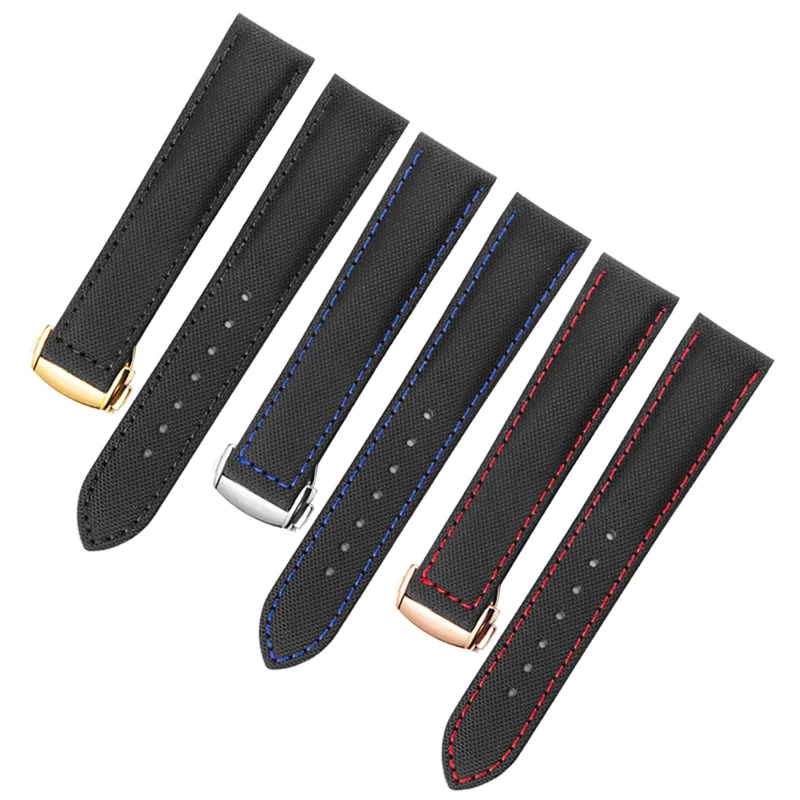 Substitute Super Moon Dark Side/Commander 19 20 21 22mm canvas nylon watch strap for men