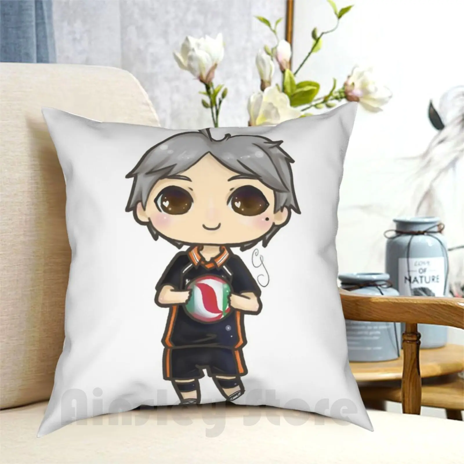 Haikyuu!! Sugawara Koushi Pillow Case Printed Home Soft DIY Pillow cover Haikyuu Suga Sugawara Sugawara Koushi Koushi Chibi