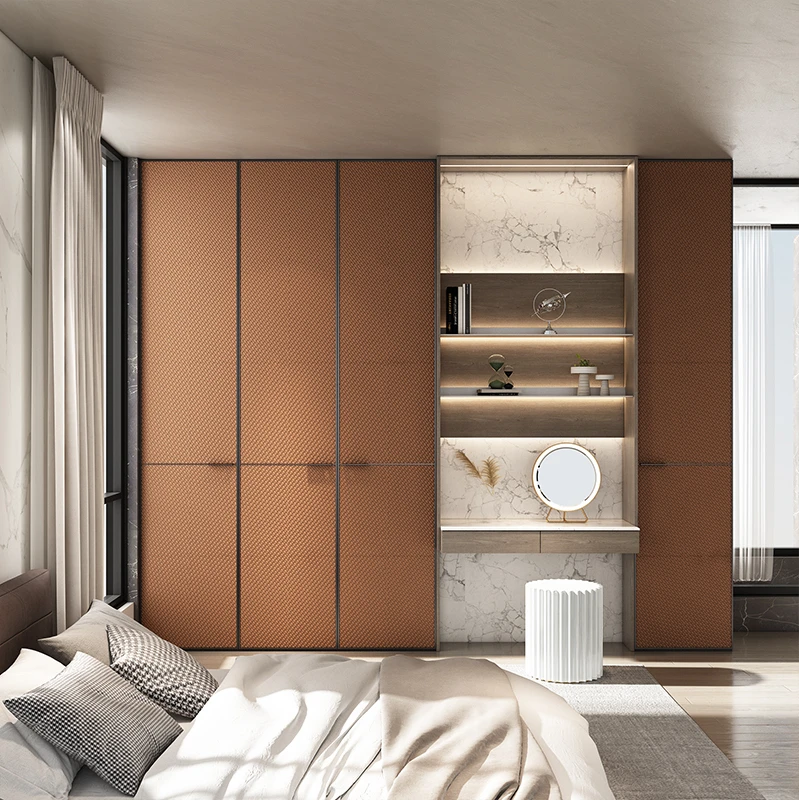 Whole house custom bedroom wardrobe cloakroom simple modern wardrobe overall combination custom door furniture