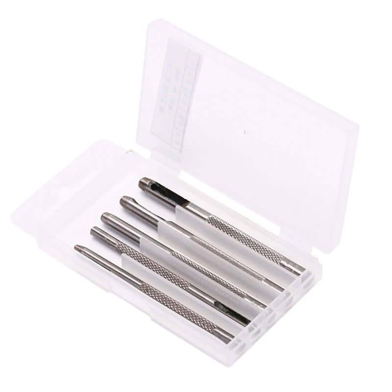 5 Stks/partij Lederen Ronde Vorm Perforator Kit Riem Horloge Band Holle Diy Tool Met Doos