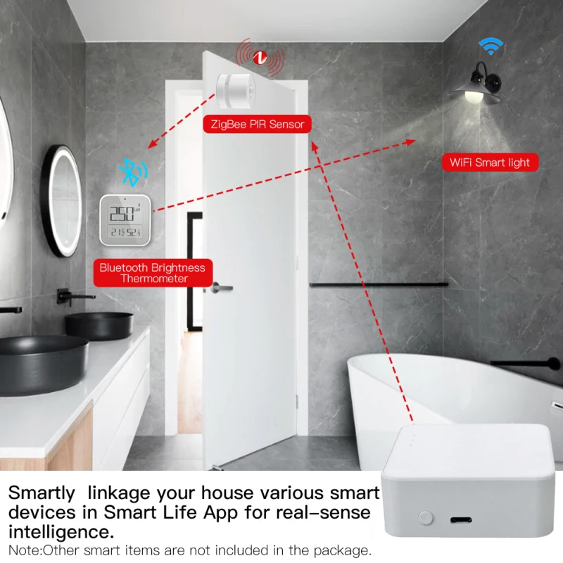 Tuya ZigBee Smart Home Gateway Sensor Bohlam Sakelar Soket Pintar Remote Control Aplikasi Jaring Bluetooth WIFI untuk Alexa Google Home