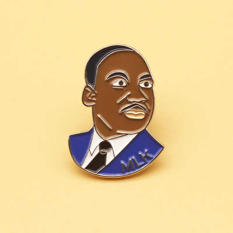 Martin Luther King  brooch and enamel pins Men and women fashion jewelry gifts anime movie novel lapel badges