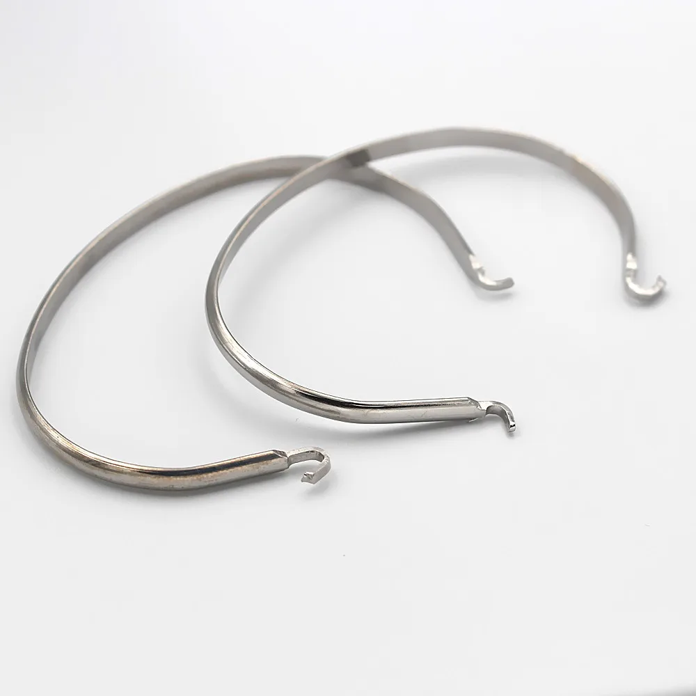 10pc 70mm Stainless Steel Open Cuff Bangle Bracelet 2 Hooks Connectors Findings No Fade Wire Wrist Bangle DIY Jewelry