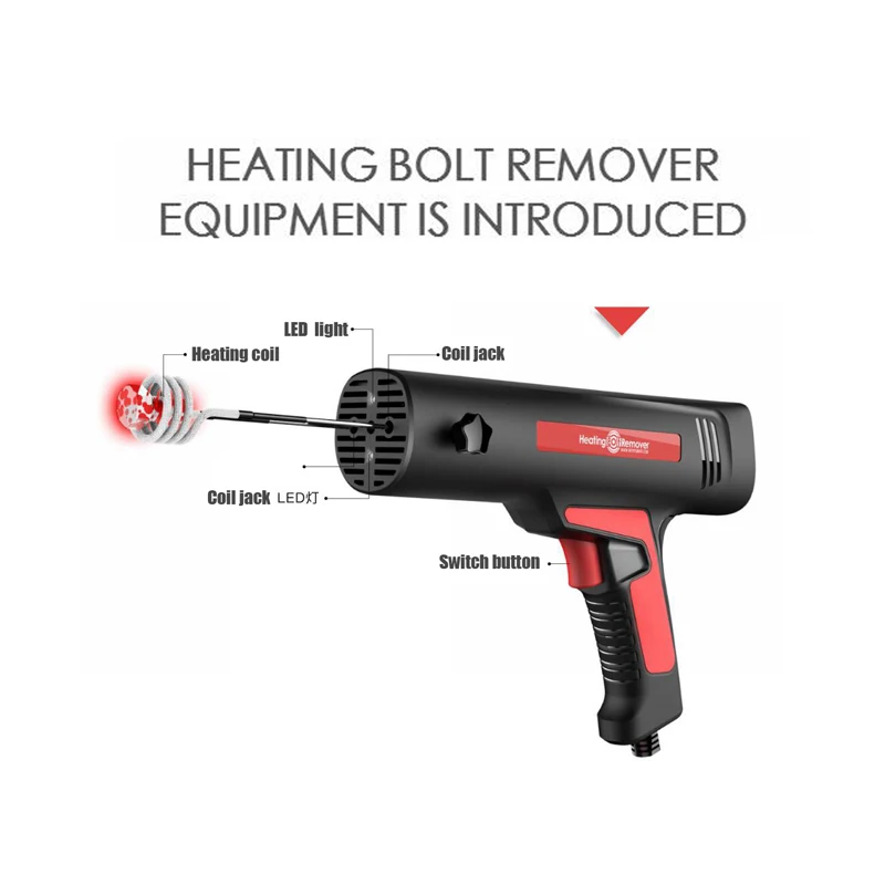 

HBR220 Handheld Induction Heater Quick Release Rusty Screw and Nut Machine Flameless Heating Bolt Remover Repair Tool 110V/220v