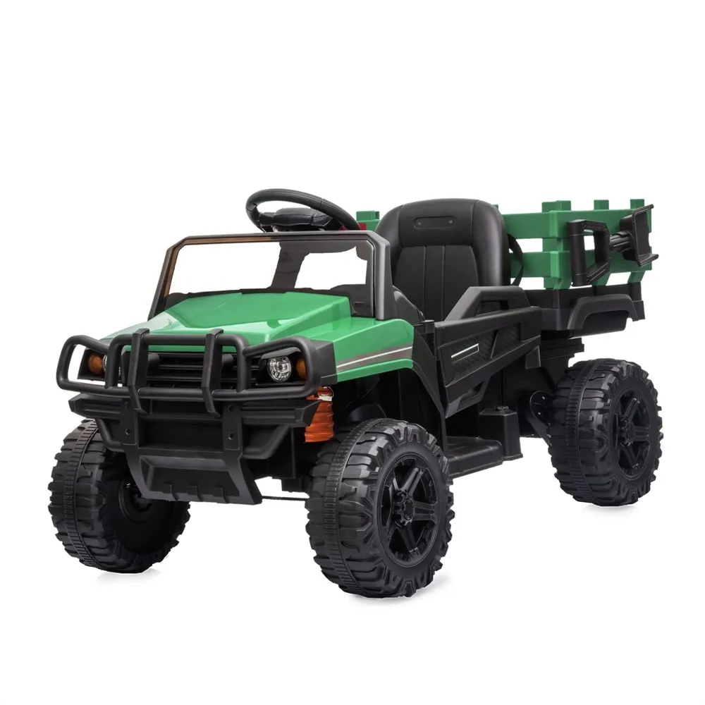 HOMCOM electric car for Kids + 3 years off road with 2 Motors remote Control 2,4 GHz 119x64,5x65 cm Green