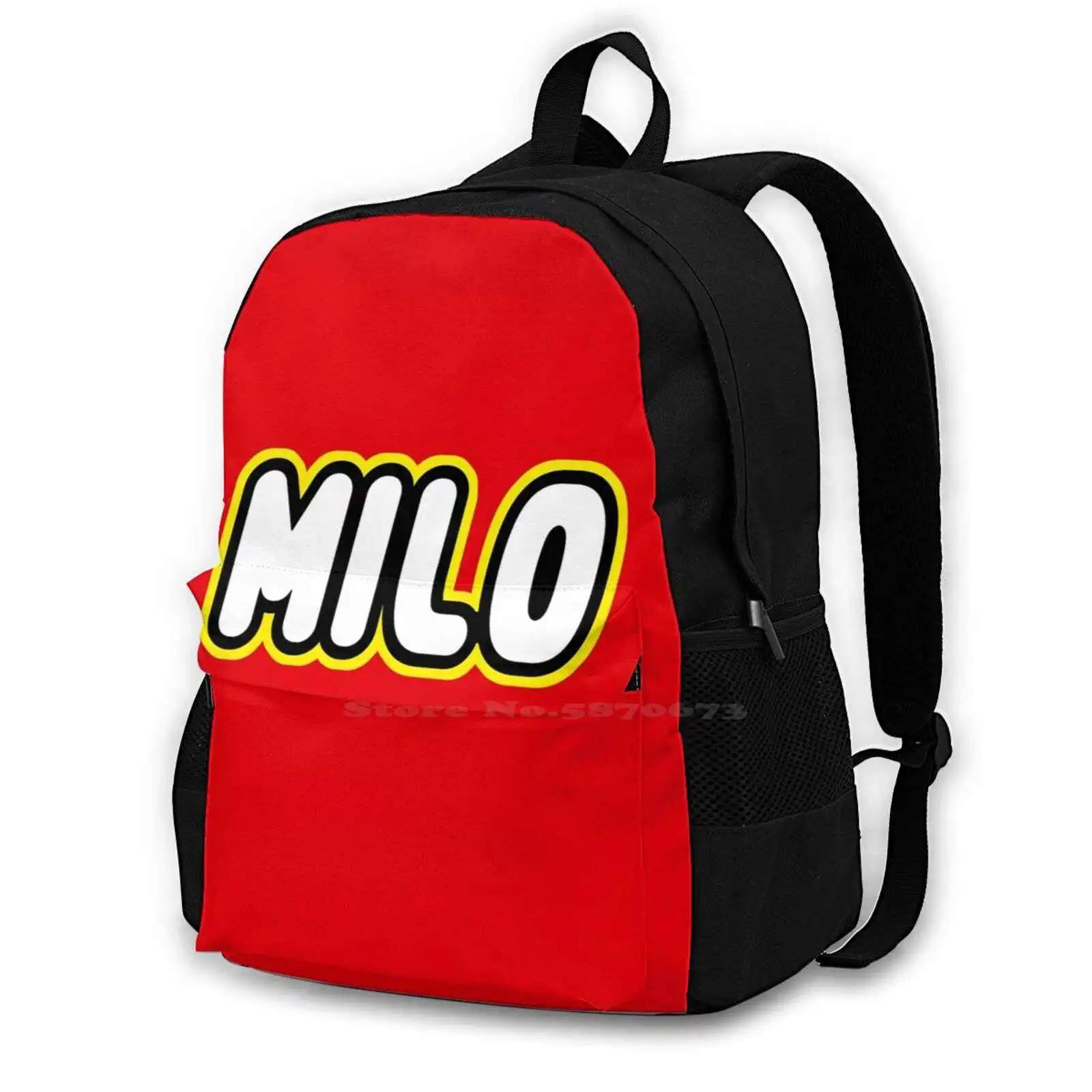 Milo Trending Blocks-Personalize School Bags Travel Laptop Backpack Milo Boy Milo Name Milo Birthday Birthday Milo Kids