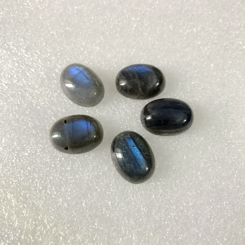 Blue Flash Labradorite Bead Cabochon 12X16mm Oval Gem Stone Bead For jewelry making 2piece/pack