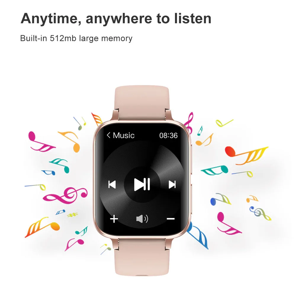 D-T93 ECG Montre Intelligente Pour Les Hommes et Femmes 1.78 Pouces 420*485 Musique Appel Bluetooth Smartwatch Pour Android IOS Sport Fitness Tracker