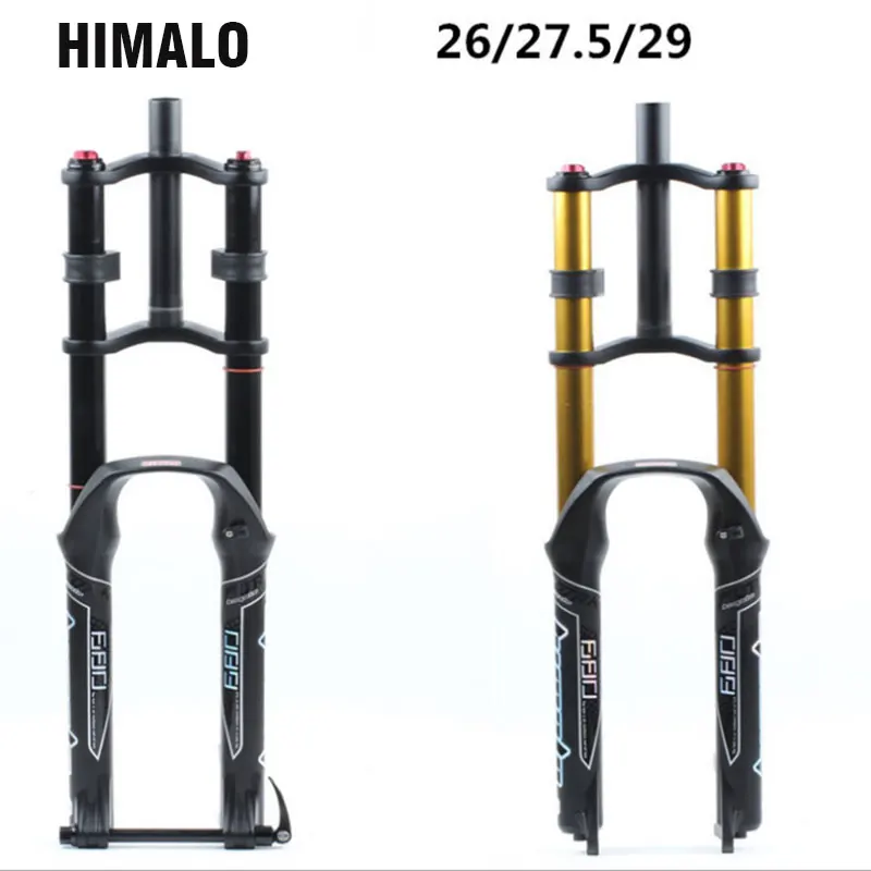 

HIMALO-Bicycle Suspension Fork, MTB Air Magnesium Alloy, Double Shoulder Oil Lock, Straight Downhill, 26, 27.5, 29er