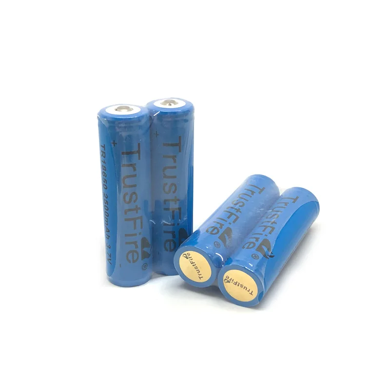 

High Quality TrustFire TR18650 2500mah 3.7V Lithium Battery Rechargeable 18650 Batteries Cell with Protected PCB for Flashlights