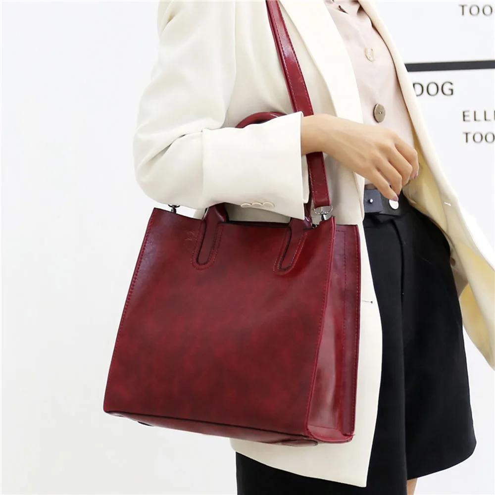 

2023 Men's And Women's Casual Briefcase Business Shoulder Bag Leather Messenger Bag Computer Notebook Tote Bag