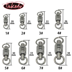 TAKEDO 5PCS/BAG Heavy Duty 304 Stainless Steel Swivel Double Bearing Flow Double Head Rotary Welding Swivel