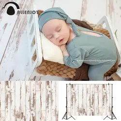 Allenjoy photophone camera backdrop brown wood floor wall newborn baby shower portrait photographic background photobooth shoot