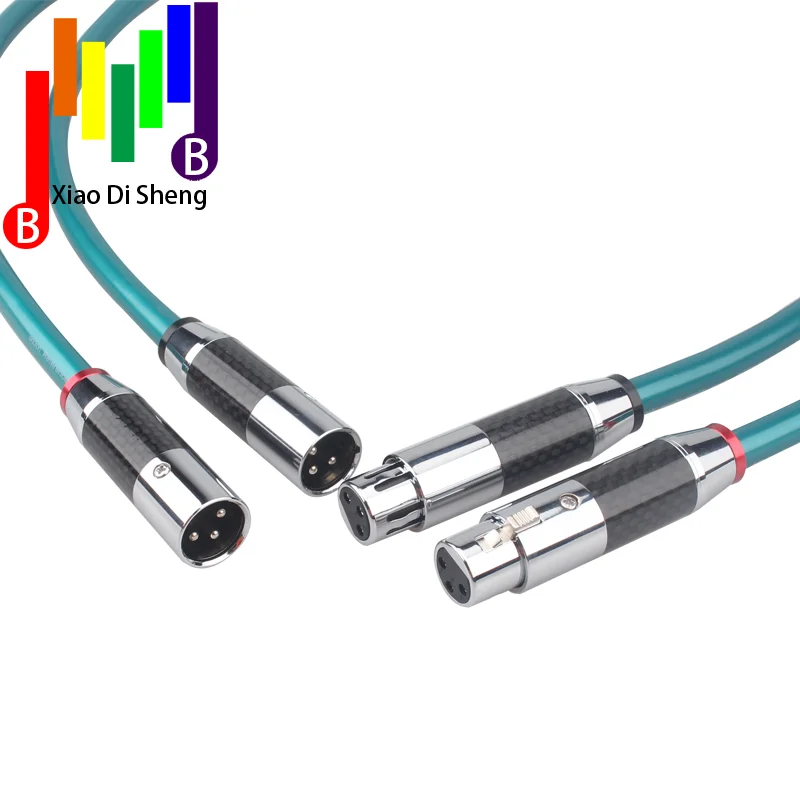 Hifi XLR Cable High Purity OCC 2XLR Male to Female Cable to interconnection with Microphone ,Multimedia, sound ,amp  3 pins