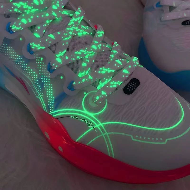 1 Paar leuchtende Schnürsenkel, leuchtende fluoreszierende Schnürsenkel für Turnschuhe, flache Spitze, Schuhe, Stiefel, Schnürsenkel, 120/140/160 cm – Detail 5