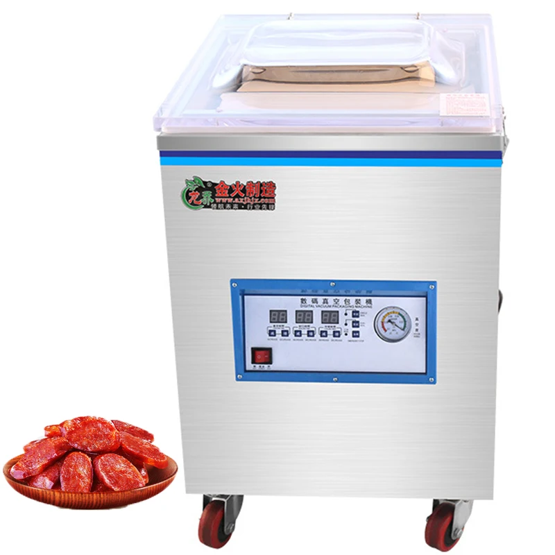 Fully Automatic Vacuum Packing Sealer Electric Multifunction Dry And Wet Commercial Meat Delicatessen Plastic Sealing Machine