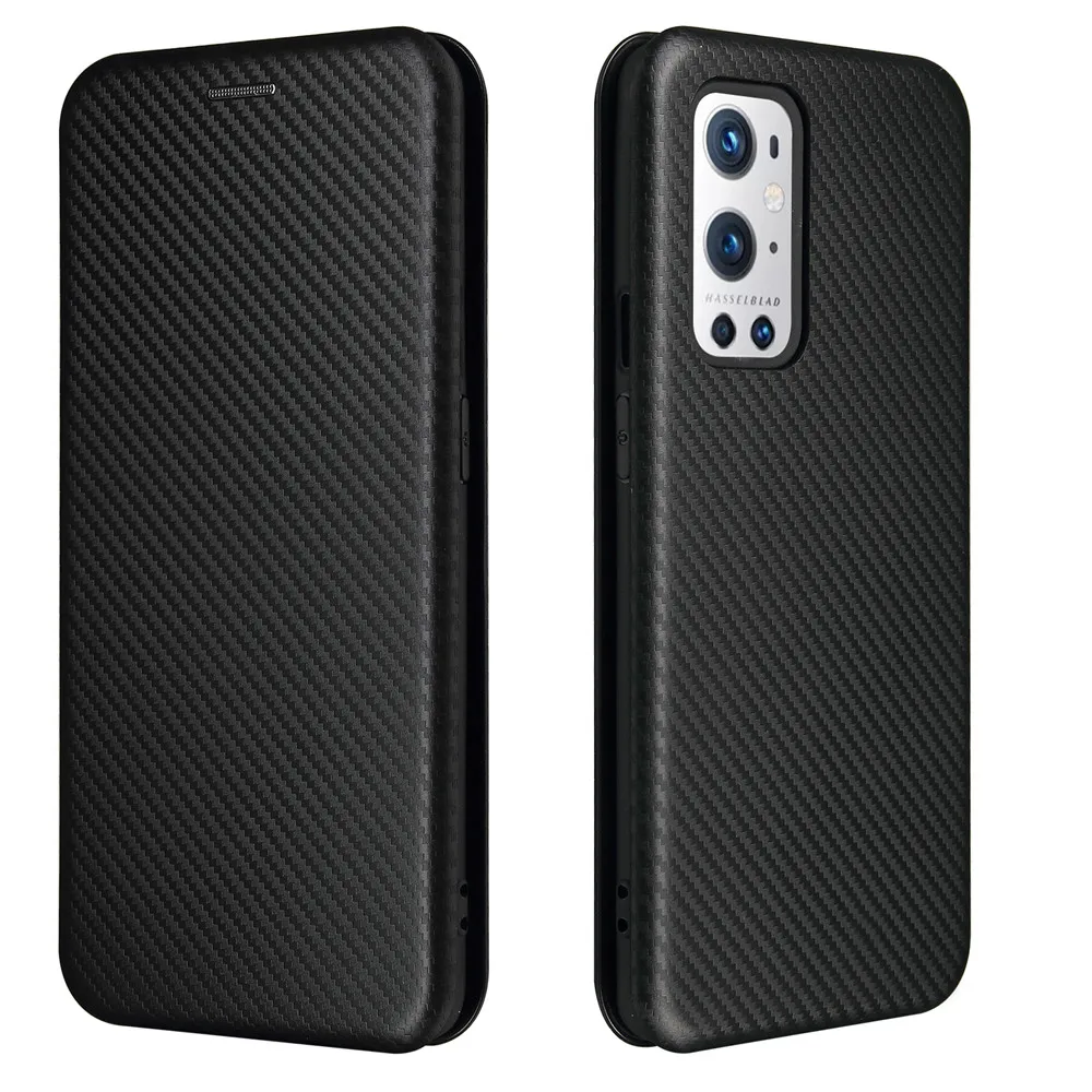 Custodia in pelle magnetica antiurto per portafoglio in carbonio Flip Flip OnePlus 9 9R per OnePlus 9 Pro OnePlus9 borse protettive per telefono