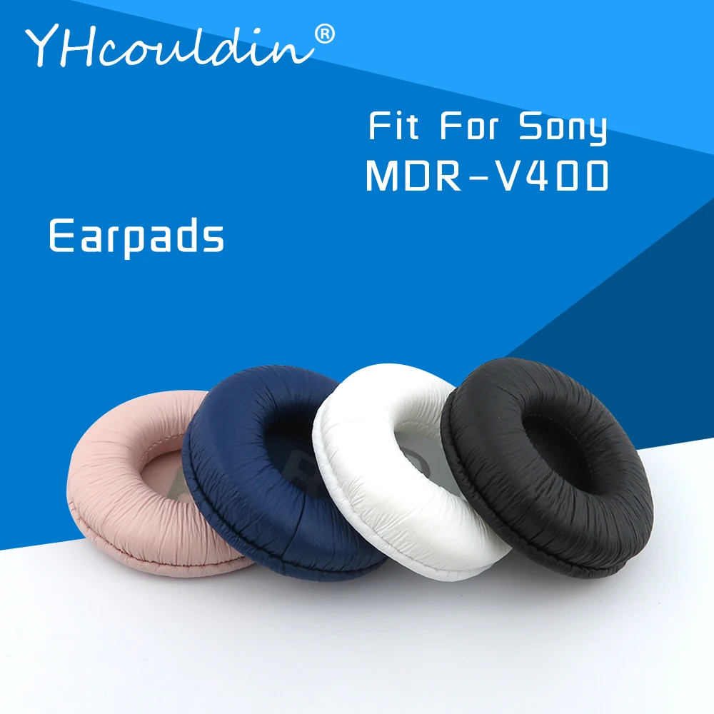 Earpads For Sony MDR-V400 MDR V400 Headphone Accessaries Replacement Ear Cushions Wrinkled Leather Material