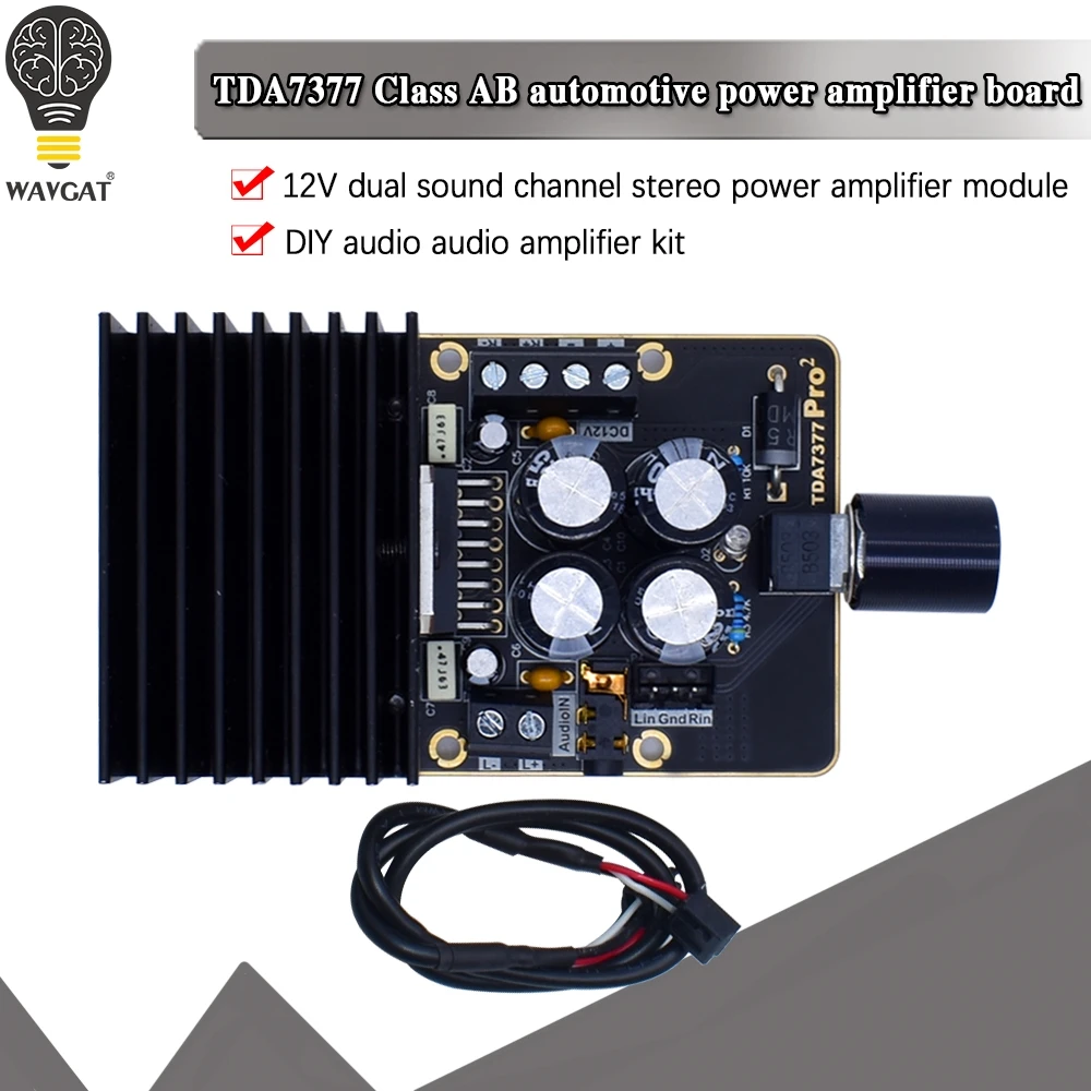 Official High quality TDA7377 30W + 30W DC9-18V Stereo class AB Digital power hifi Amplifier Audio Board for 4-8 ohm Speaker