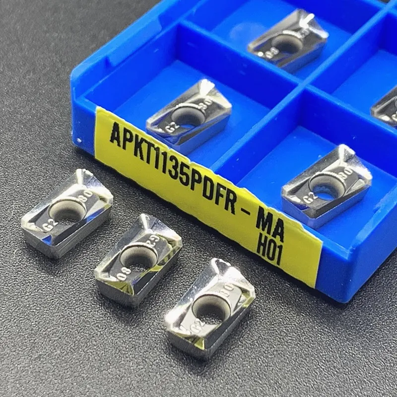 APKT1135 Inserto in metallo duro PDER-G2 H01 per alluminio Rame Lavorazione del legno Macchina CNC Tornitura Fresatura Utensile APKT 1135