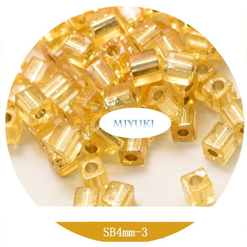 Japanese  Miyuki  SB Square Beads 4mm 18-Color Transparent Silverine Color Series 5G DIY Beads