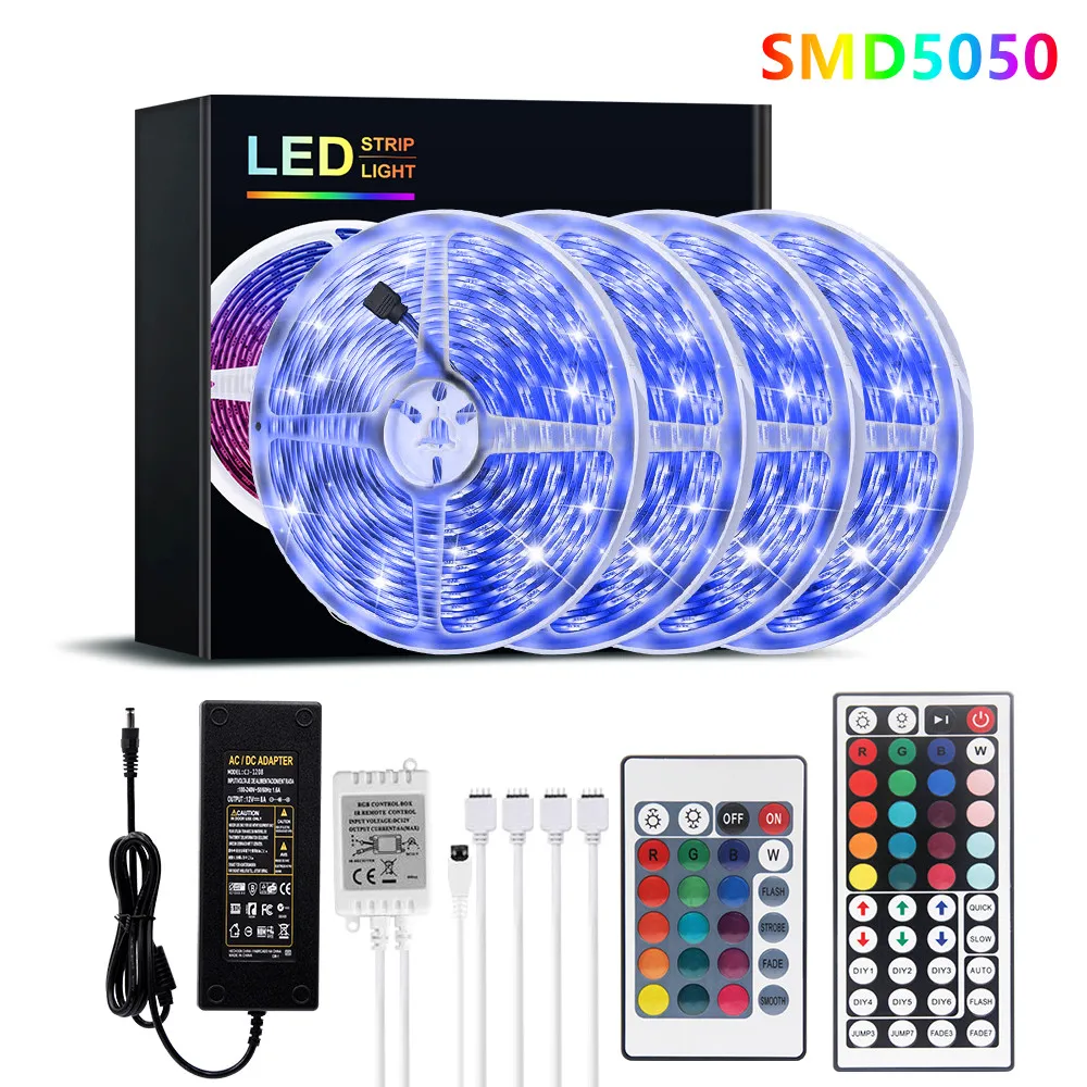 

RGB LED Light Strip 5050 LED Strip Waterproof 220V Ribbon Light Tape Flexible LED TV Backlight rgb Decoration Lighting Neon Lamp