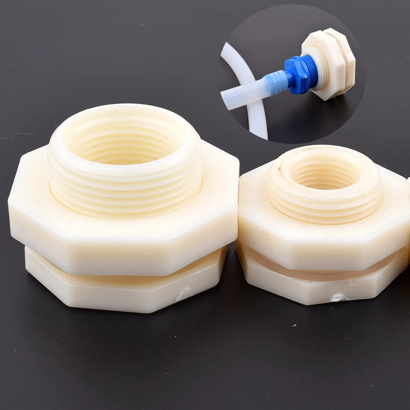 1Pc 20-63mm White PVC BSP Female thread Garden Irrigation Water Tank Connector Plastic Pipe Fitting For Fish Tank Aquarium DIY