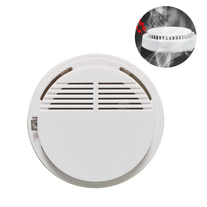 2024 New Smoke Alarm Fire Detector 9V Battery Operated Photoelectric Sensor Loud Alarm