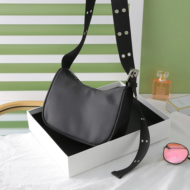 Yogodlns Trendy Nylon Umhängetasche Für Frauen Vintage Umhängetaschen Weibliche Straße Messenger Handtasche und Geldbörse Reise Einfache Tote – Detail 15