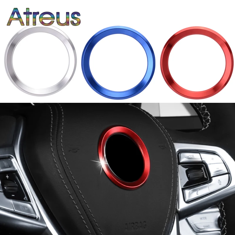 Aluminium Trim Car Steering Wheel Cover Logo Ring For BMW X5 E53 E70 F15 X6 E71 F16 X1 E84 F48 X3 E83 F25 X4 F26 M Accessories