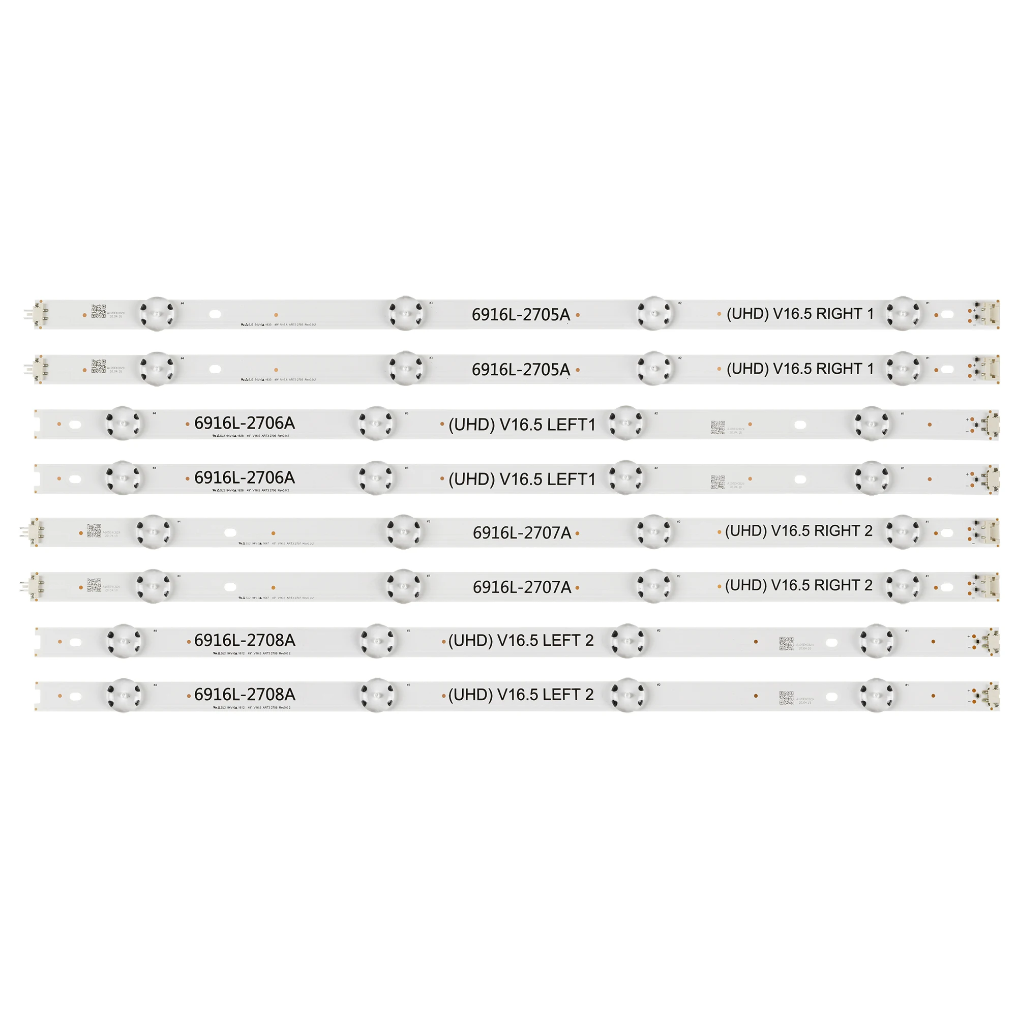 

1set=8pcs LED backlight strip for LC490DGE 49LF510Y 49LF513A 49LH5100 49LH5150 49LH5600 49LH5730 49LH510T 49LH510V 49LW340H