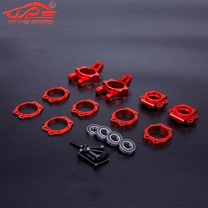 Upgrade Parts CNC Aluminum Rear or Front Wheel Hub and Steering Kit for 1/5 Rc Car Gas HPI ROFUN ROVAN KM BAJA 5B 5T 5SC Truck