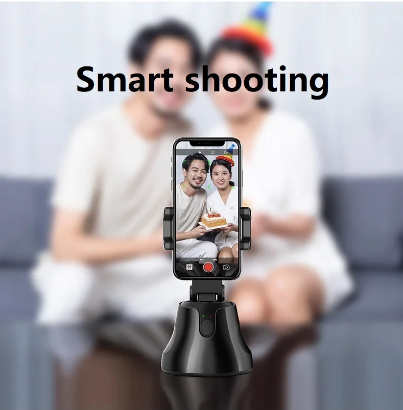 Smart Shooting Gimbal Selfie 360 rotazione a tutto tondo monitoraggio automatico degli oggetti del viso per GoPro Smartphone Camera Vlog Live Selfie