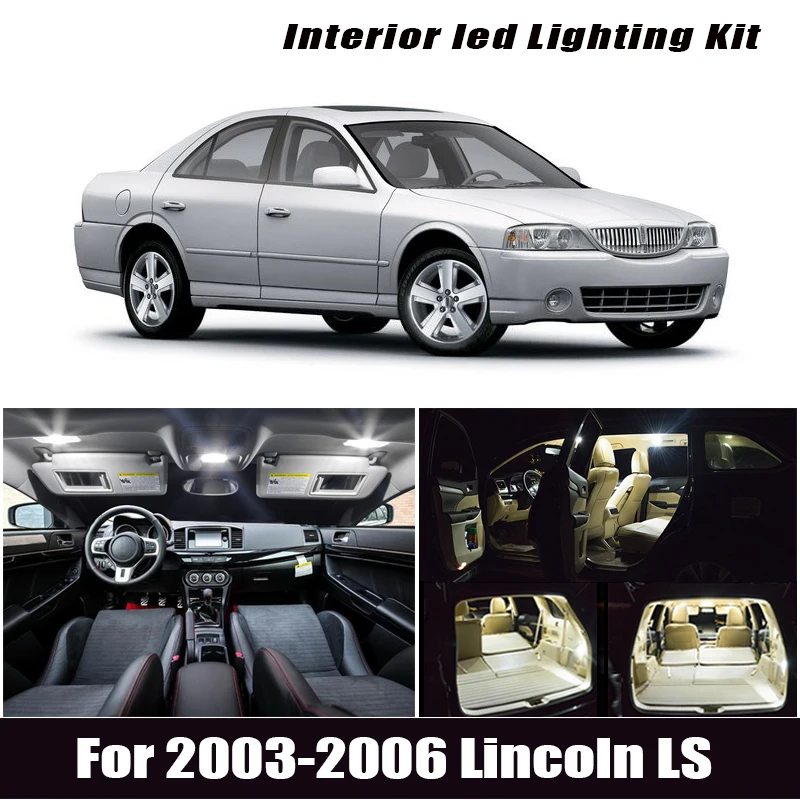 12x Canbus Error Free LED Interior Light Kit Package for 2003-2006 Lincoln LS Car Accessories Map Dome Trunk License Light