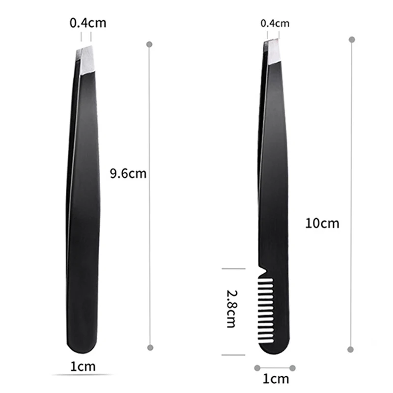 눈썹 트리머 핀셋 가위 빗 포함, 눈썹 메이크업 도구 액세서리, 제모 면도기 세트, 미용 키트