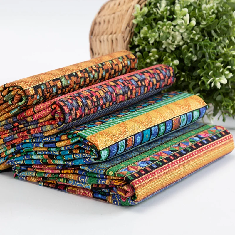 Brązujący Nigeria tkanina drukowana bawełna i tkanina lniana materiał do szycia do patchworku robótki Diy akcesoria do rękodzieła