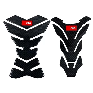 3D Carbon Fiber Motocicleta Tanque de Combustível Tampa Pad, Protector Decalque Adesivos, Aprilia GPR150, RSV4, Tuono, V4, 1100, MANA850 12 principais vendas aprilia rsv decalque - №5