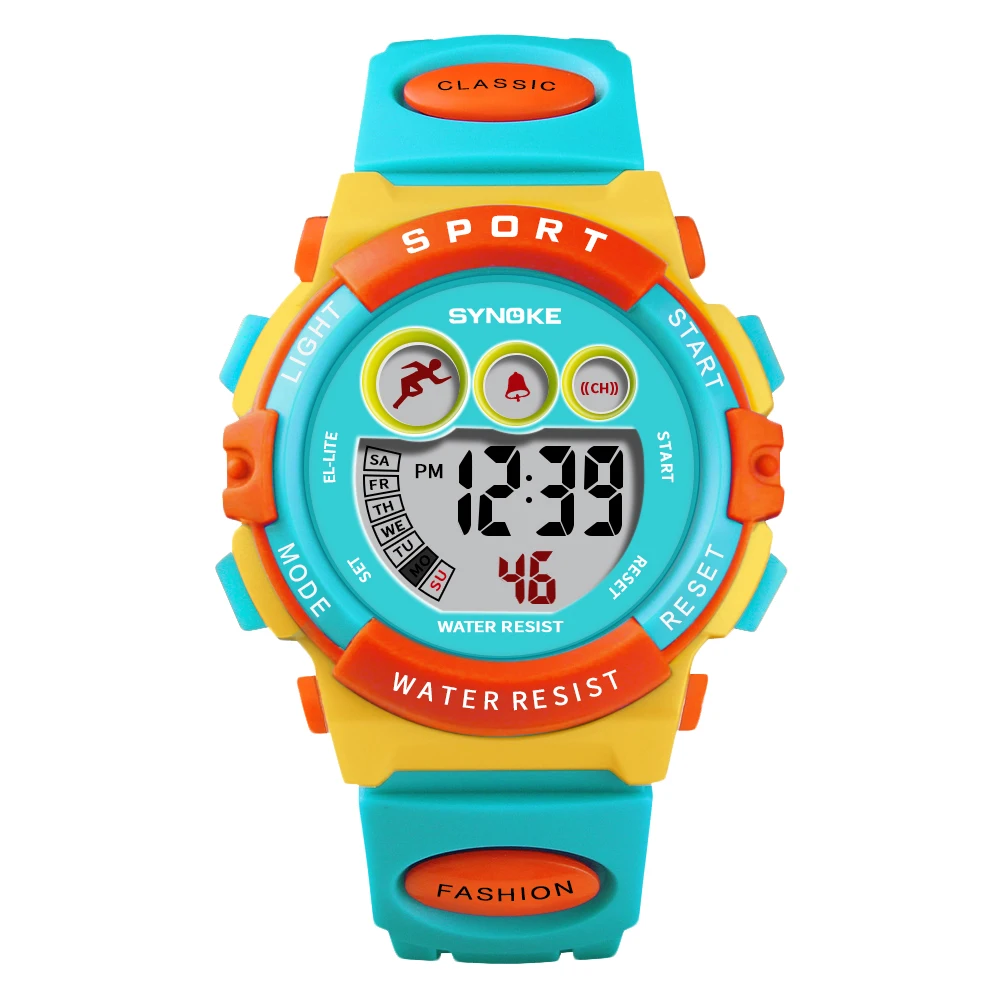 Sports Kids Watch Students Watches 50M Waterproof SYNOKE 9802 Digital Watch Electronic Clock Children Boys Girls Gifts