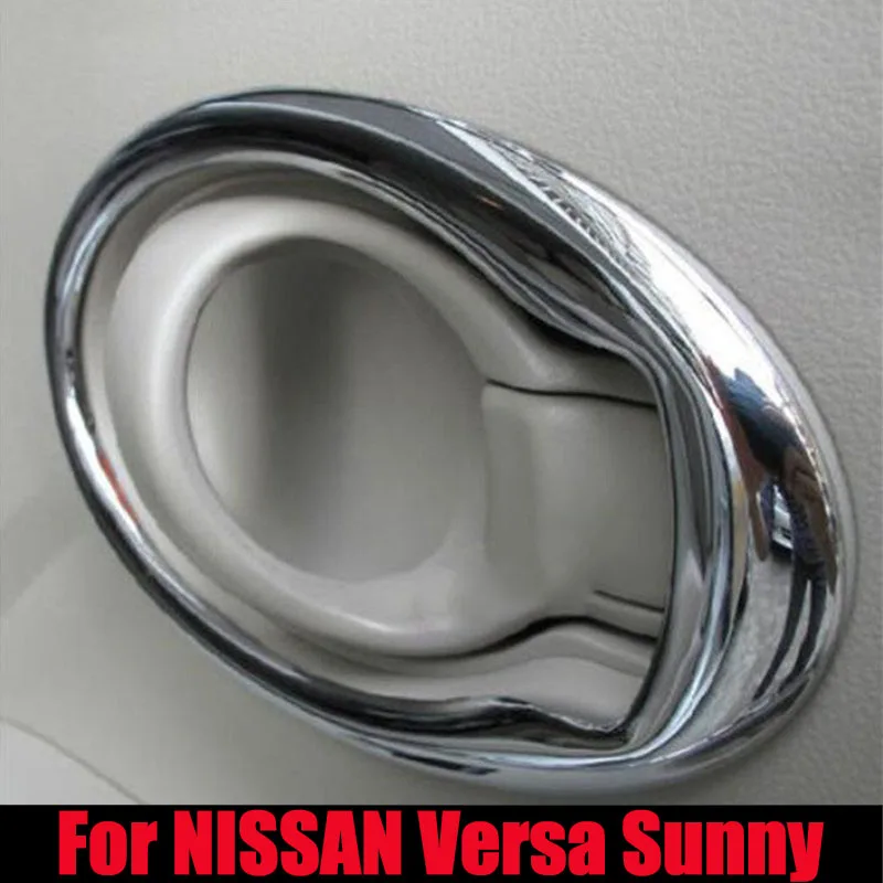 Car Styling accessories Chrome interior Door Handle Cover Interior Decorative sticker For NISSAN Versa Latio Sunny 2010-2017