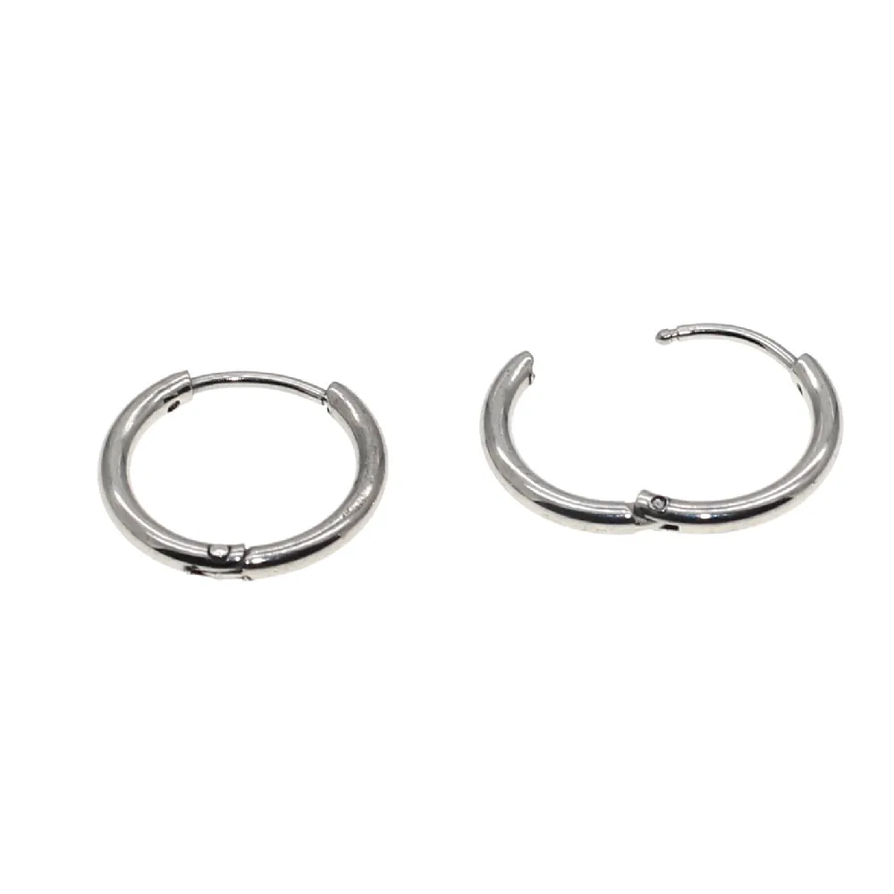 316 Edelstahl Creolen Mini 1,6mm Runde Form Erhältlich in 6MM 14MM 16mm Größen Klassischer Schlichter Stil Schmuckzubehör – Detail 13
