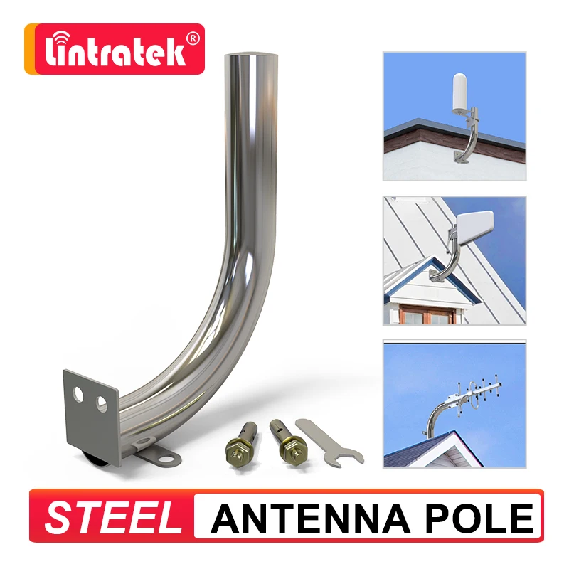 

Lintratek Antenna Pole For 2G 3G 4G Outdoor Antenna Use Mobile Phone Signal Booster Accessories Rugged Stainless Steel Bracket