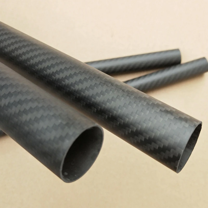 2pcs Length 500mm carbon fiber tube high composite hardness material 3K Twill matte for plant protection aircraft