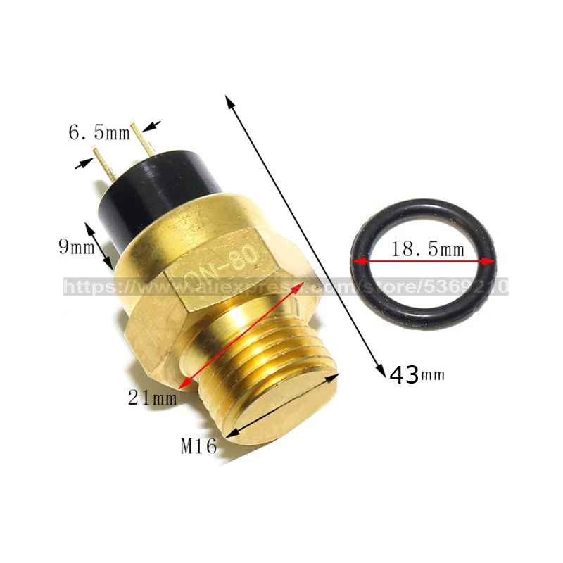 For CF500cc X5 0010-135000 CF188 Engine Water Temperature Sensor 80 Degree M16 Temperature ATV UTV GO KART CFMOTO SWCGQ-C-CF500