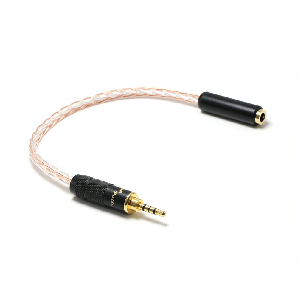 2.5mm TRRS Balanced to 3.5mm Female Balanced Trrs Audio Adapter Silver Plated Cable for AK240 AK380 AK320