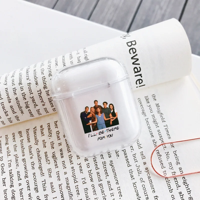 لطيف TV الأصدقاء سماعة لاسلكية تعمل بالبلوتوث حقيبة سماعة الاذن ل أبل AirPods برو لينة سيليكون واضح حافظة ل Airpods 1 2 الغطاء الواقي