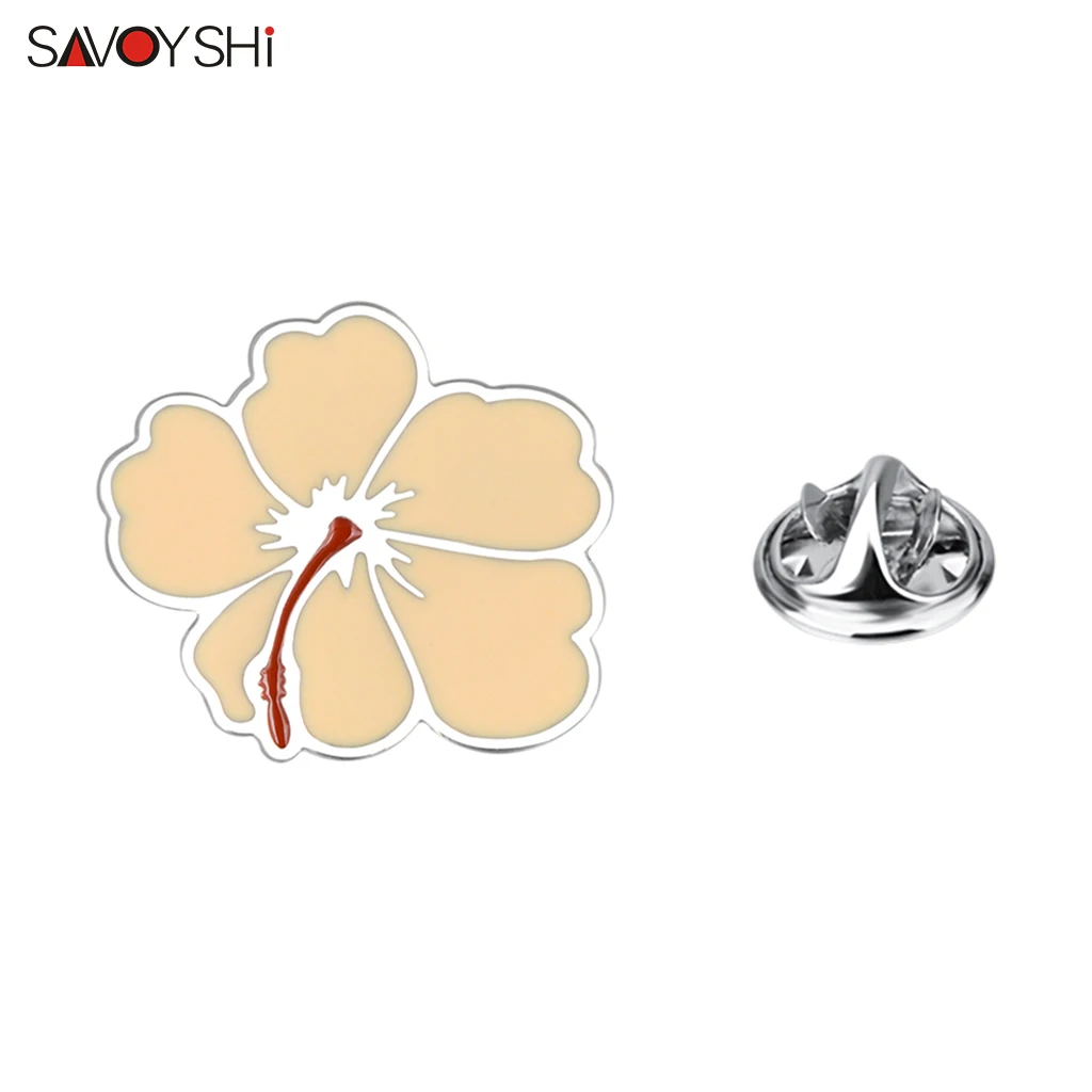 SAVOYSHI Fashion Flower Lapel Pin Men Suit Metal Brooch Pins Jewelry Fine Gift for Womens Hats Bags Dress Coats Accessories