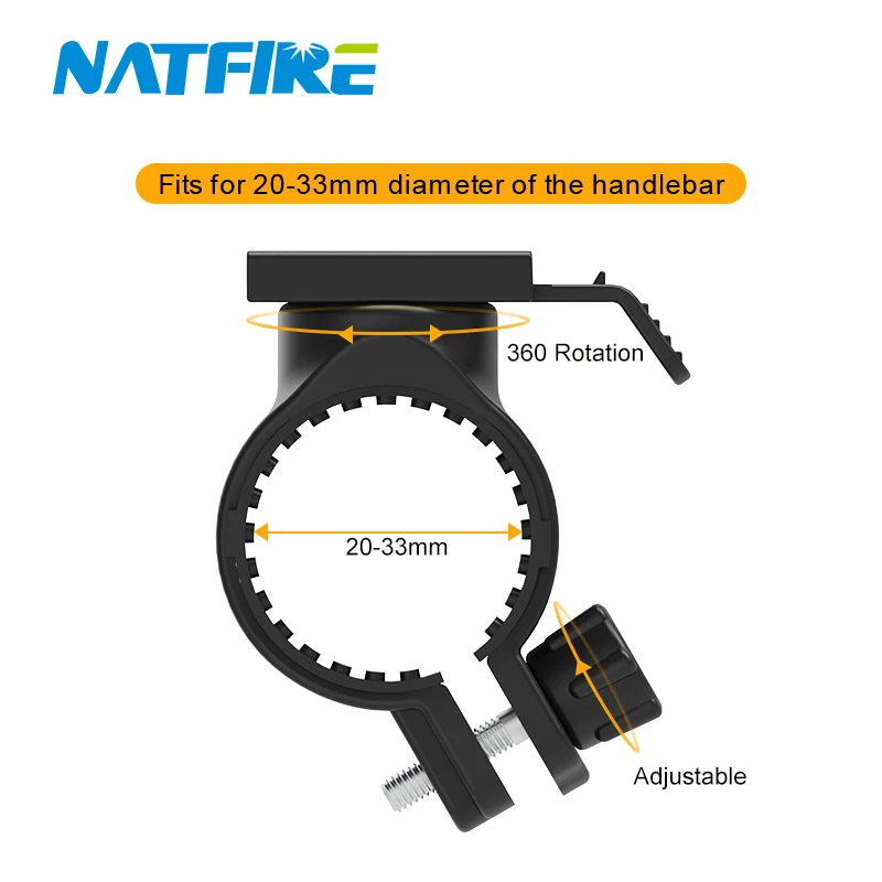 

NATFIRE Bicycle Light Bracket / Mount Holder for NTK3 NBX2 NBX3 NTV3